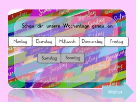 Vorschau - Interaktives Material - Wochentage interaktive PDF - Seite 1