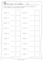 Vorschau - Arbeitsblätter - 2 Rechen-Lese-Aufgaben Ostern - Multiplikation mit Zehnerzahlen - Seite 1