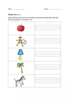 Vorschau - Arbeitsblätter - Buchstabeneinführung: Erste Wörter mit A a - Deckblatt