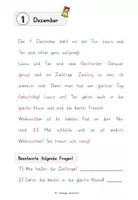 Vorschau - Arbeitsblätter - Lese-Adventskalender - Version in Silbenschrift - Seite 3