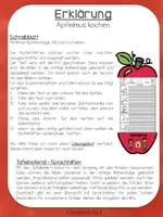 Vorschau - Arbeitsblätter - Apfelmus kochen - Vorgangsbeschreibung mit Bastelvorlage - Seite 1