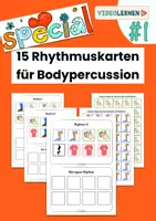 Vorschau - Spiele - Body Percussion Rhythmus kreative Arbeitskarten #1 - Deckblatt