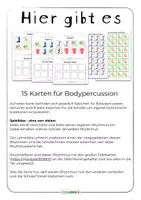 Vorschau - Spiele - Body Percussion Rhythmus kreative Arbeitskarten #1 - Seite 1