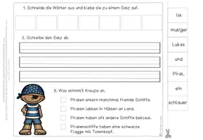 Vorschau - Arbeitsblätter - Klebeheft Piraten (Lesen und Schreiben) - Seite 2
