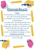 Vorschau - Poster - Klassenbuch | Anleitung für Klassenbuchführer - Seite 1