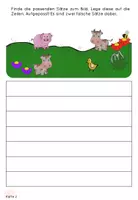 Vorschau - Arbeitsblätter - Lesebilder Bauernhof - Lesen und genau schauen - Seite 2