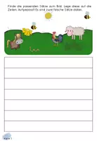 Vorschau - Arbeitsblätter - Lesebilder Bauernhof - Lesen und genau schauen - Seite 3