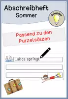 Vorschau - Arbeitsblätter - Abschreibheft zu den Purzelsätzen Sommer - Deckblatt