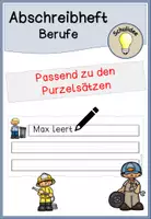 Vorschau - Arbeitsblätter - Abschreibheft zu den Purzelsätzen Berufe - Deckblatt