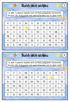 Vorschau - Aufgabenkarten - Aufgaben in Tabellen finden - Einmaleins - Seite 3