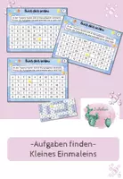 Vorschau - Aufgabenkarten - Aufgaben in Tabellen finden - Einmaleins - Deckblatt