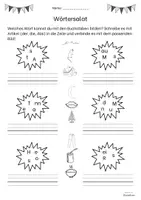 Vorschau - Arbeitsblätter - Wörtersalat - Wörter aus Buchstaben bilden - Seite 1