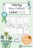 Vorschau - Arbeitsblätter - Vatertag (Mini-Faltheft) - Deckblatt