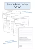 Vorschau - Arbeitsblätter - Dreieckskonstruktion Winkel-Seite-Winkel (WSW) - Seite 1