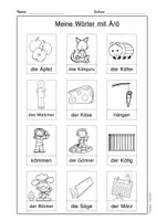 Vorschau - Arbeitsblätter - Arbeitsblätter Buchstabe Ä Druckschrift, Buchstabeneinführung, DaZ, Deutsch - Seite 1