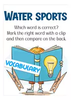 Vorschau - Spiele - water sports Klammerkarten (clip cards) Englisch - Seite 1