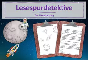 Vorschau - Arbeitsblätter - Lesespur - Die Mondlandung (Weltraum) - Seite 1