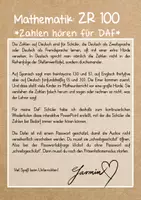 Vorschau - Fördermaterial/Inklusion - Zahlen auf Deutsch lernen im Hunderterfeld - Seite 1