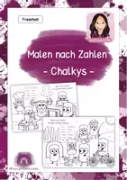 Vorschau - Arbeitsblätter - Chalky's - Malen nach Zahlen (Homeschooling) - Deckblatt