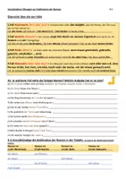 Vorschau - Arbeitsblätter - Verschiedene Übungen zur Deklination der Nomen - Deckblatt