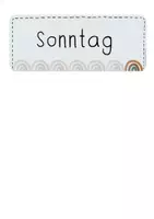 Vorschau - Poster - Klassenkalender - Wochentage Boho-Stil blau - Seite 3