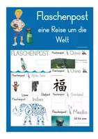 Vorschau - Unterrichtsreihen - Flaschenpost- eine Reise um die Welt - Deckblatt