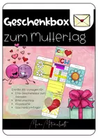 Vorschau - Mal- und Bastelvorlagen - Geschenkbox zum Muttertag - Deckblatt
