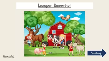 Vorschau - Interaktives Material - Lesespur Bauernhof (interaktive PDF) - Seite 1
