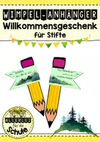 Vorschau - Anderer Materialtyp - Wimpel-Anhänger für Stifte als kleines Willkommensgeschenk - Deckblatt