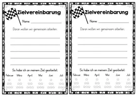 Vorschau - Anderer Materialtyp - Reflexionsbogen für die Zielvereinbarung aus dem Lernentwicklungsgespräch - Seite 1