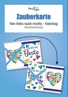 Vorschau - Mal- und Bastelvorlagen - Vatertag - Zauberkarte (Bastelanleitung) - Deckblatt