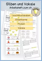Vorschau - Arbeitsblätter - Arbeitsheft: Silben und Leuchtbuchstaben (Vokale) zum "ch" - Deckblatt