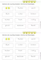 Vorschau - Arbeitsblätter - Arbeitsheft: Silben und Leuchtbuchstaben (Vokale) zum "ch" - Seite 3