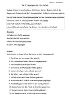 Vorschau - Arbeitsblätter - Deutsch Klasse 3/4 Verben im Perfekt - Deckblatt