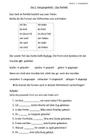 Vorschau - Arbeitsblätter - Deutsch Klasse 3/4 Verben im Perfekt - Seite 1