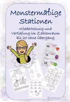 Vorschau - Arbeitsblätter - Monstermäßige Stationen im ZR 20 ohne Zehnerübergang - Deckblatt