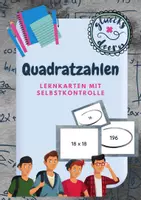 Vorschau - Fördermaterial/Inklusion - Lernkarten Quadratzahlen mit Selbstkontrolle - Deckblatt