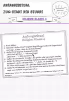 Vorschau - Poster - Anfangsritual Religion Klasse 4 - Deckblatt