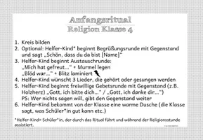 Vorschau - Poster - Anfangsritual Religion Klasse 4 - Seite 2