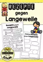 Vorschau - Arbeitsblätter - Rezepte gegen Langeweile bei Schulschließung - Deckblatt