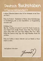 Vorschau - Mal- und Bastelvorlagen - Tierarmbänder Buchstaben - Craftivity - Seite 1