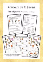 Vorschau - Arbeitsblätter - animaux de la ferme-fiche de grammaire adjectifs1 - Deckblatt