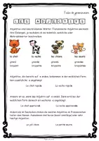 Vorschau - Arbeitsblätter - animaux de la ferme-fiche de grammaire adjectifs1 - Seite 1
