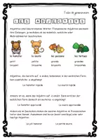 Vorschau - Arbeitsblätter - animaux domestiques-fiche de grammaire adjectifs1 - Seite 2