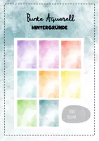 Vorschau - selbst erstellte Cliparts/Grafiken - Bunte Aquarell Hintergründe (mit und ohne Struktur) - Deckblatt