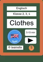 Vorschau - Videos - Englisch | Clothes | +Schriftbild | Klasse 2 - 4 | 3:13 min - Deckblatt