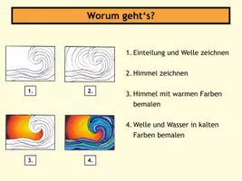 Vorschau - Stundenentwürfe - KUNST Schritt für Schritt: Meeresbild in kalten/warmen Farben (Deckfarbenmalerei) - Seite 3