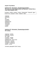 Vorschau - Arbeitsblätter - Italienisch B1 Wortschatz Charaktereigenschaften + Lösung - Deckblatt
