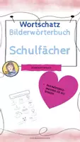 Vorschau - Arbeitsblätter - Bilderwörterbuch Schulfächer - alle Sprachen möglich! - Deckblatt