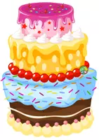 Vorschau - Mal- und Bastelvorlagen - Birthday Cake - Seite 2